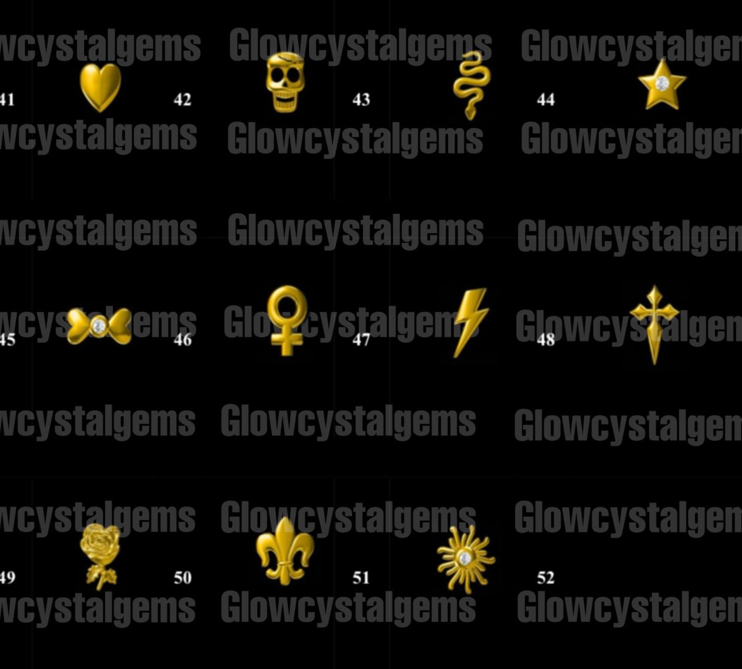 Oro 18k GlowGems charms